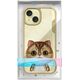 Nimmy case iPhone 15 6.1" khaki Big Eyed Pet 2.0 Cat
