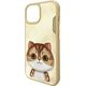 Nimmy case iPhone 15 6.1" khaki Big Eyed Pet 2.0 Cat