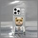 Nimmy iPhone 15 Pro 6.1" case gray/grey Cool&Cute 2.0 Bear
