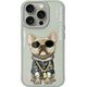 Nimmy iPhone 15 Pro 6.1" case gray/grey Glasses Cool Dog