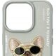 Nimmy iPhone 15 Pro 6.1" case gray/grey Glasses Cool Dog