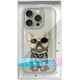 Nimmy iPhone 15 Pro 6.1" case gray/grey Glasses Cool Dog