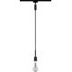 Paulmann URail Deco System Base Zwis max. 1x20W E14 230V Czarny Mat, kabel z oplotem tekstylnym