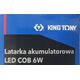 Latarka King Tony KING TONY LATARKA AKUMULATOROWA LED COB 6W