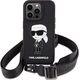 Karl Lagerfeld Karl Lagerfeld KLHCP15XSCBSKNK iPhone 15 Pro Max 6.7" hardcase czarny/black Crossbody Silicone Ikonik