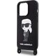 Karl Lagerfeld Karl Lagerfeld KLHCP15XSCBSKNK iPhone 15 Pro Max 6.7" hardcase czarny/black Crossbody Silicone Ikonik