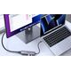 Ugreen Adapter UGREEN CM511 Hub 5w1, USB-C do HDMI 1.4, 3xUSB-A , USB-C, PD, 100W (szary)
