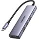 Ugreen Adapter UGREEN CM511 Hub 5w1, USB-C do HDMI 1.4, 3xUSB-A , USB-C, PD, 100W (szary)