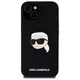 Karl Lagerfeld KLHMP15SSKHPPLK Apple iPhone 15 hardcase Silicone Karl Head Print MagSafe black