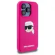 Karl Lagerfeld KLHMP15XSKHPPLF Apple iPhone 15 Pro Max hardcase Silicone Karl Head Print MagSafe fuschia
