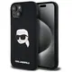 Karl Lagerfeld KLHMP15SSKHPPLK Apple iPhone 15 hardcase Silicone Karl Head Print MagSafe black