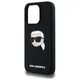 Karl Lagerfeld KLHMP15LSKHPPLK Apple iPhone 15 Pro hardcase Silicone Karl Head Print MagSafe black