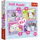 Trefl PUZZLE 4W1 TREFL ZABAWNE KOTKI PUD