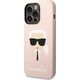 Karl Lagerfeld Karl Lagerfeld KLHCP14XSLKHLP iPhone 14 Pro Max 6,7" hardcase różowy/pink Silicone Karl`s Head NoSize