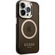 Guess Guess Gold Outline Translucent MagSafe - Etui iPhone 14 Pro (czarny)