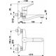 Bateria umywalkowa KFA BATERIA MORRIS UMYWALKOWA, ŚCIENNA Z WYLOTEM 150 MM, CHROM