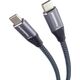 Kabel USB PremiumCord PREMIUMCORD USB-C kabel (USB 3.2 Gen2x2, 5A, 100W, 20Gbit/s) 3m, Šedá