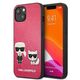 Original Case IPHONE 13 MINI Karl Lagerfeld Hardcase Ikonik Karl & Choupette (KLHCP13SPCUSKCP) pink 3666339027254