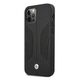 Original Case IPHONE 12 / 12 PRO BMW Hardcase Leather Perforate Sides (BMHCP12MRSCSK) black 3666339010997