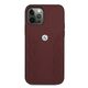 Original Case IPHONE 12 / 12 PRO BMW Hardcase Leather Curve Perforate (BMHCP12MRSPPR) red 3666339010874