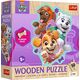 Trefl Puzzle drewniane 50 elementów Psi Patrol Wesoła gromadka piesków