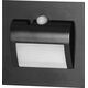 Oprawa schodowa Orno DRACO LED NEW 1,5W, oprawa schodowa podtynkowa, 12VDC, 30lm, 4000K, czarny, czujnik ruchu i zmierzchu AD-OS-6164LR4/B