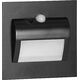 Oprawa schodowa Orno DRACO LED NEW 1,5W, oprawa schodowa podtynkowa, 12VDC, 30lm, 4000K, czarny, czujnik ruchu i zmierzchu AD-OS-6164LR4/B