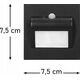 Oprawa schodowa Orno DRACO LED NEW 1,5W, oprawa schodowa podtynkowa, 12VDC, 30lm, 4000K, czarny, czujnik ruchu i zmierzchu AD-OS-6164LR4/B