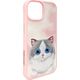 Nimmy iPhone 15 6.1" Case Pink Big Eyed Pet 2.0 Cat