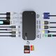 Choetech M52 adapter USB-C / USB-C PD, USB-C, USB-A, HDMI, VGA, DP, SD, TF, RJ45, AUX grey