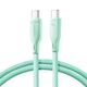 Joyroom Multi-Color Series SA34-CC3 USB-C / USB-C 60W cable 1m green