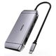 Choetech HUB-M15 HUB 9in1 USB-C/3xUSB 3.2 Gen 1 - card reader SD, TF - HDMI 4K 30Hz - VGA Full HD 60Hz - USB-C - RJ45 gray