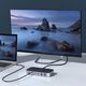 Choetech M52 adapter USB-C / USB-C PD, USB-C, USB-A, HDMI, VGA, DP, SD, TF, RJ45, AUX grey