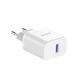 Dudao A20EU wall charger USB-A 18W + USB-A / microUSB cable white