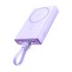 Joyroom JR-PBM01 powerbank MagSafe 10000mAh 20W with stand + Lightning / USB-C cable purple