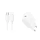 Joyroom JR-TCF20 wall charger USB-C PD 20W white + USB-C to Lightning cable 1m