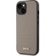 DKNY DKHMP15SPGHLME iPhone 15 6.1" beige/beige hardcase Grained Metal Logo MagSafe