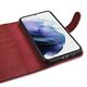 iCarer Haitang Leather Wallet Samsung Galaxy S22+ Plus red