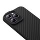Baseus Synthetic Fiber Series Apple iPhone 14 Pro (black) + tempered glass + cleaner kit