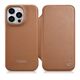 iCarer CE Premium Leather Folio MagSafe Apple iPhone 14 Pro brown