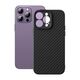 Baseus Synthetic Fiber Series Apple iPhone 14 Pro (black) + tempered glass + cleaner kit