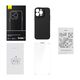 Baseus Synthetic Fiber Series Apple iPhone 14 Pro (black) + tempered glass + cleaner kit