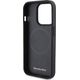 Mercedes Mercedes Leather & Alu MagSafe - Etui iPhone 15 Pro (srebrny)