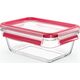 Emsa Emsa Clip&Close Glass Food Container 850 ml  red
