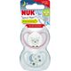 NUK NUK Space Night Silikon-Schnuller 18-36M, 2 St, rosa/mint