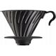 Hario Hario metalowy Drip V60-02 czarny z silikonową podstawką