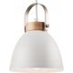 Lampa wisząca Lamkur Lamkur Danielle 31798 lampa wisząca zwis loft metalowy klosz miska 1x60W E27 beżowa/drewno
