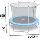 Trampolina ogrodowa Neo-Sport NS-08W181 z siatką wewnętrzną 8.5 FT 252 cm