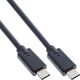 Kabel USB InLine USB-C - USB-C 0.3 m Czarny (35707A)