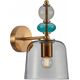 Kinkiet Italux Italux Namos WL-27092B-MC-BRO kinkiet lampa ścienna modern nowoczesny metalowy szklany klosz 1x40W E27 złoty/multikolor